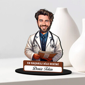  - En Başarılı Erkek Aile Hekimi Karikatürlü Biblo