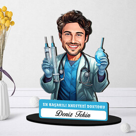  - En Başarılı Erkek Anestezi Doktoru Karikatürlü Biblo