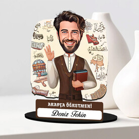  - En Başarılı Erkek Arapça Öğretmeni Karikatürlü Biblo