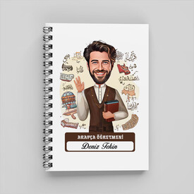  - En Başarılı Erkek Arapça Öğretmeni Karikatürlü Defter
