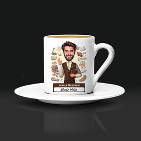  - En Başarılı Erkek Arapça Öğretmeni Karikatürlü Kahve Fincanı