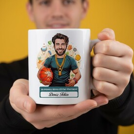  - En Başarılı Erkek Beden Öğretmeni Karikatürlü Bardak