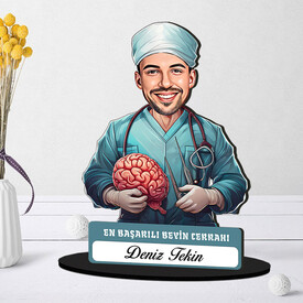  - En Başarılı Erkek Beyin Cerrahı Karikatürlü Biblo