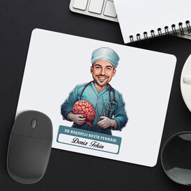 En Başarılı Erkek Beyin Cerrahı Karikatürlü Mousepad - Thumbnail