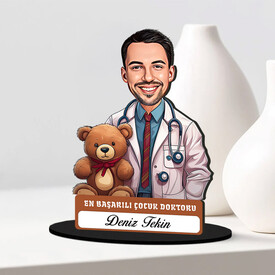 En Başarılı Erkek Çocuk Doktoru Karikatürlü Biblo - Thumbnail