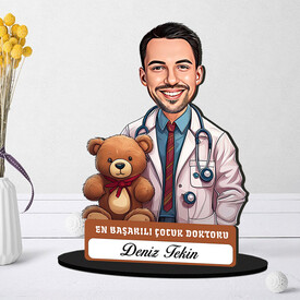  - En Başarılı Erkek Çocuk Doktoru Karikatürlü Biblo
