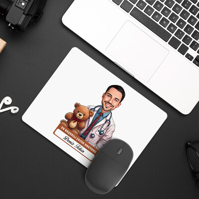  - En Başarılı Erkek Çocuk Doktoru Karikatürlü Mousepad