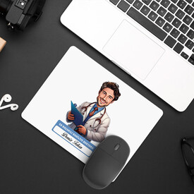  - En Başarılı Erkek Dahiliye Doktoru Karikatürlü Mousepad