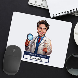 En Başarılı Erkek Dermotolog Karikatürlü Mousepad - Thumbnail