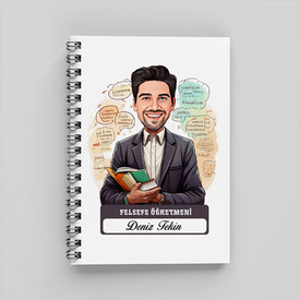  - En Başarılı Erkek Felsefe Öğretmeni Karikatürlü Defter