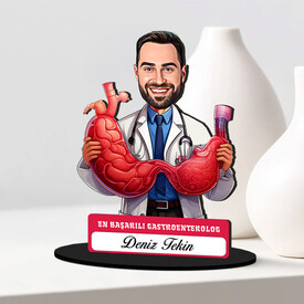 En Başarılı Erkek Gastroentrolog Karikatürlü Biblo - Thumbnail