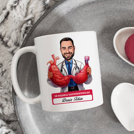 En Başarılı Kadın Göz Doktoru Karikatürlü Masa Saati - Thumbnail