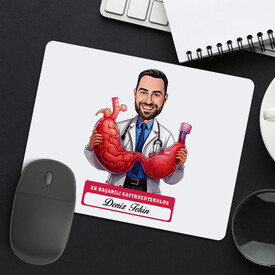 En Başarılı Erkek Gastroentrolog Karikatürlü Mousepad - Thumbnail