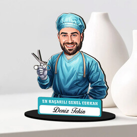En Başarılı Erkek Genel Cerrahı Karikatürlü Biblo - Thumbnail