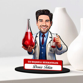 En Başarılı Erkek Hermatolog Karikatürlü Biblo - Thumbnail
