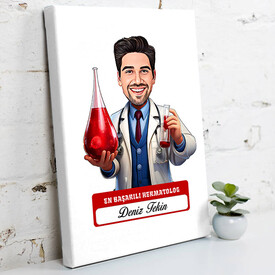 En Başarılı Erkek Hermatolog Karikatürlü Tablo - Thumbnail
