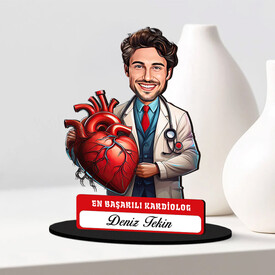 En Başarılı Erkek Kardiolog Karikatürlü Biblo - Thumbnail