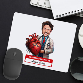 En Başarılı Erkek Kardiolog Karikatürlü Mousepad - Thumbnail