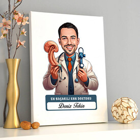  - En Başarılı Erkek KBB Doktoru Karikatürlü Tablo