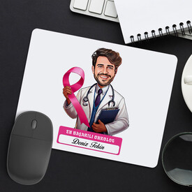 En Başarılı Erkek Onkolog Karikatürlü Mousepad - Thumbnail