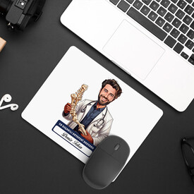  - En Başarılı Erkek Ortopedi Doktoru Karikatürlü Mousepad