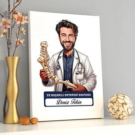  - En Başarılı Erkek Ortopedi Doktoru Karikatürlü Tablo