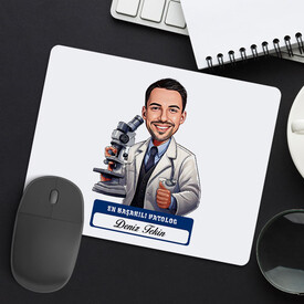 En Başarılı Erkek Patolog Karikatürlü Mousepad - Thumbnail