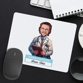 En Başarılı Erkek Psikiyatrist Karikatürlü Mousepad - Thumbnail