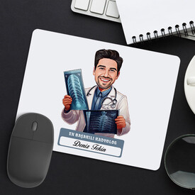 En Başarılı Erkek Radyolog Karikatürlü Mousepad - Thumbnail