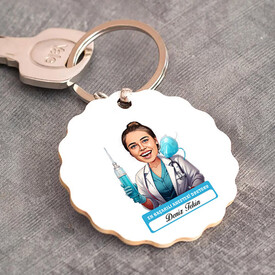  - En Başarılı Kadın Anestezi Doktoru Karikatürlü Anahtarlık