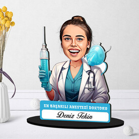  - En Başarılı Kadın Anestezi Doktoru Karikatürlü Biblo