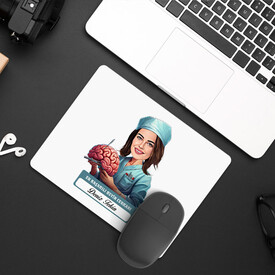  - En Başarılı Kadın Beyin Cerrahı Karikatürlü Mousepad