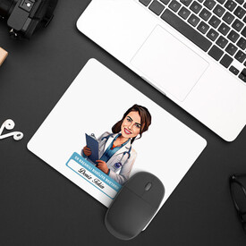  - En Başarılı Kadın Dahiliye Doktoru Karikatürlü Mousepad