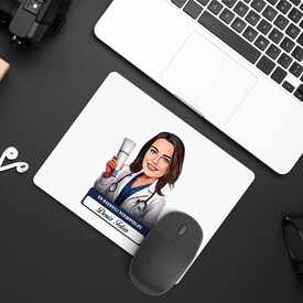  - En Başarılı Kadın Dermotolog Karikatürlü Mousepad