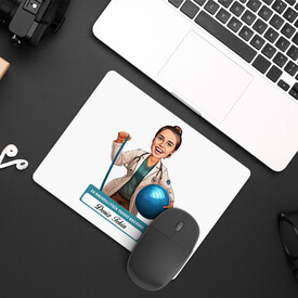  - En Başarılı Kadın Fizik Tedavi Doktoru Karikatürlü Mousepad