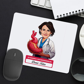 En Başarılı Kadın Gastroentrolog Karikatürlü Mousepad - Thumbnail