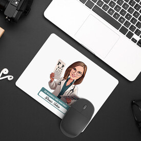  - En Başarılı Kadın Göz Doktoru Karikatürlü Mousepad