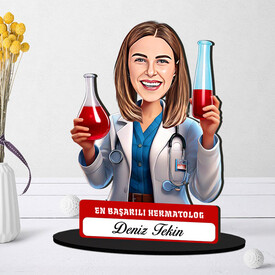  - En Başarılı Kadın Hermatolog Karikatürlü Biblo
