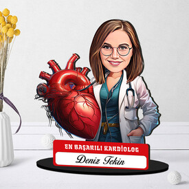  - En Başarılı Kadın Kardiolog Karikatürlü Biblo