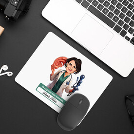  - En Başarılı Kadın KBB Doktoru Karikatürlü Mousepad
