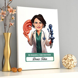  - En Başarılı Kadın KBB Doktoru Karikatürlü Tablo
