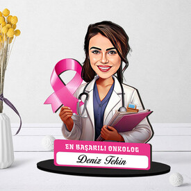  - En Başarılı Kadın Onkolog Karikatürlü Biblo