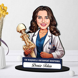  - En Başarılı Kadın Ortopedi Doktoru Karikatürlü Biblo
