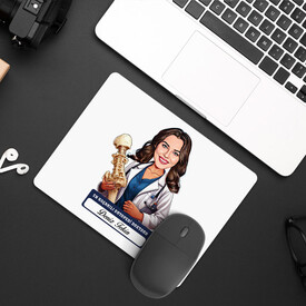  - En Başarılı Kadın Ortopedi Doktoru Karikatürlü Mousepad