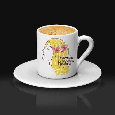 En Güzel Kadın İsimli Kahve Fincanı - Thumbnail