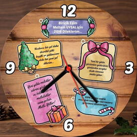  - En Güzel Yılbaşı Dileklerim Duvar Saati