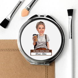 En Havalı Anne Karikatürlü Makyaj Aynası - Thumbnail