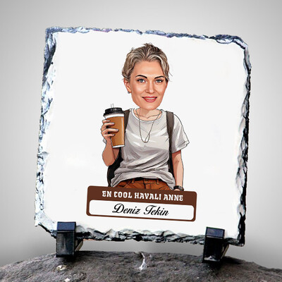  - En Havalı Anne Karikatürlü Taş Baskı