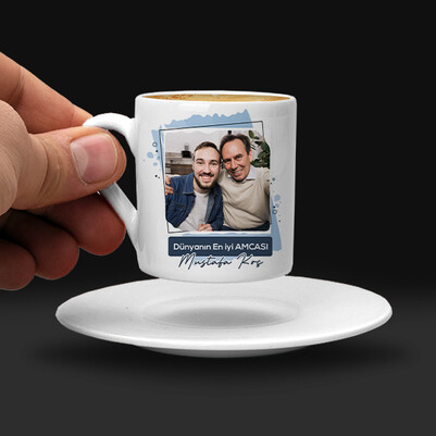 En İyi Amca Fotoğraflı Kahve Fincanı - Thumbnail