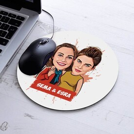 En İyi Arkadaşım Karikatürlü Mousepad - Thumbnail